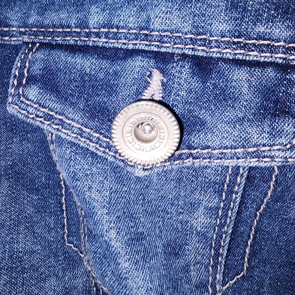 NWOT Girls Jean Jacket with color changing sequins - Picture 2 of 7